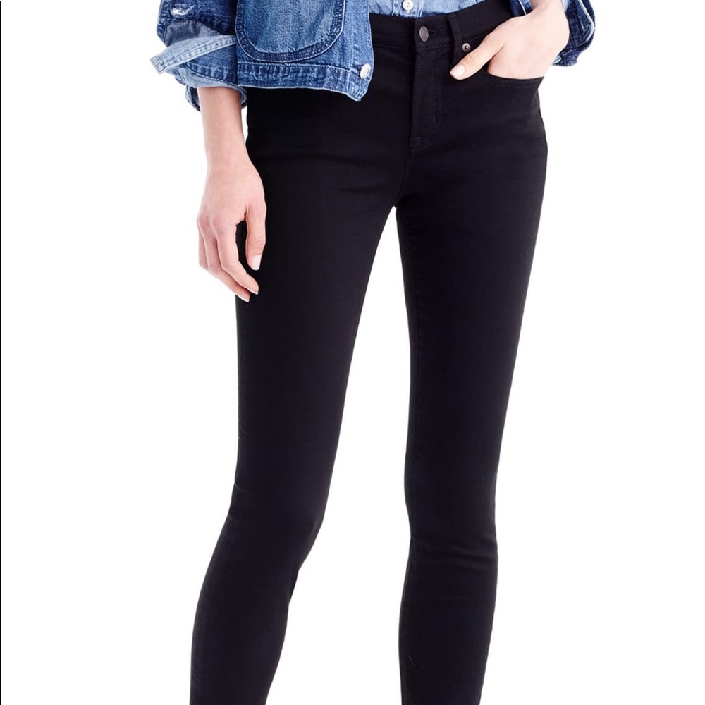 J Crew 8” Toothpick Black pants NWT
